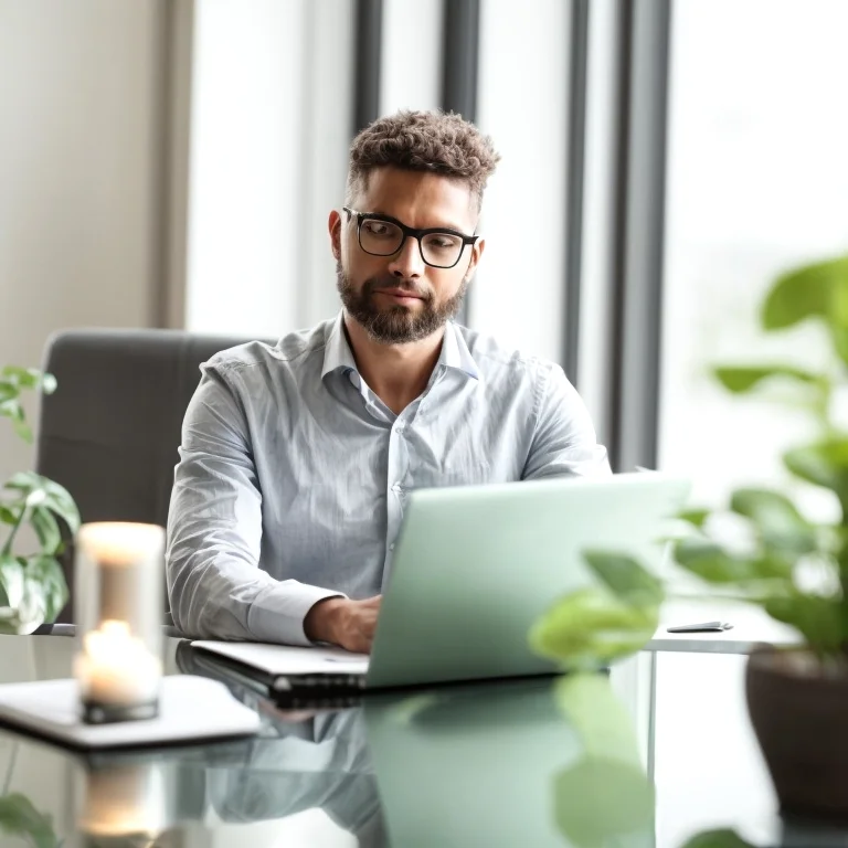 Unternehmer beim Meditieren mit Sonnenlicht im Hintergrund